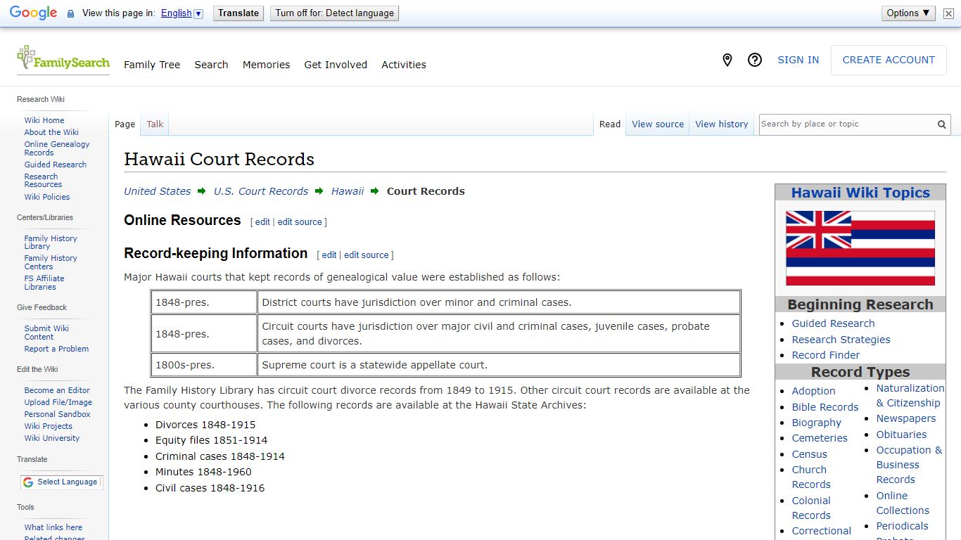 Hawaii Court Records • FamilySearch